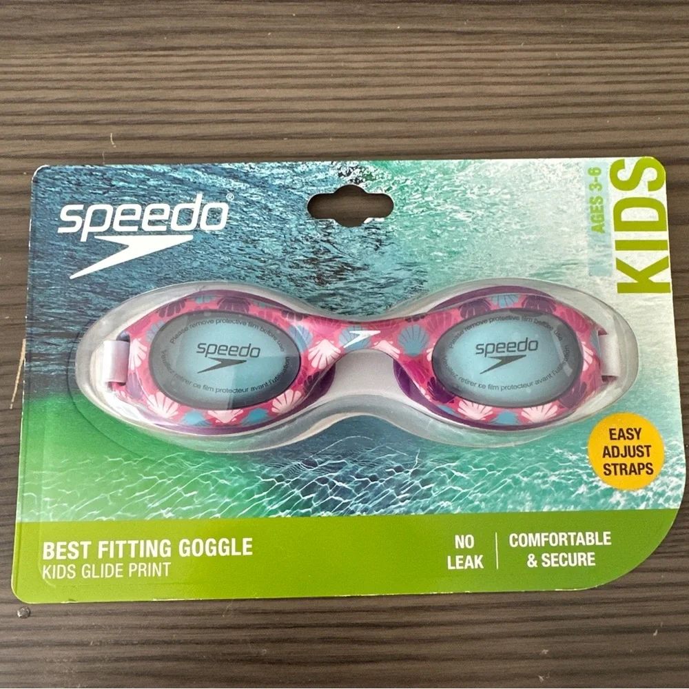 Speedo Kids Glide Print ArchRoma/Celeste Goggles age 3-6 anti-fod, uv protection